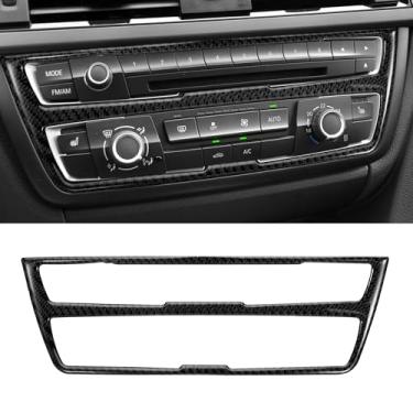 Imagem de WINKA Interior de fibra de carbono compatível com consoles centrais BMW Série 3/4 Painel de controle de CD multimídia para F30 F31 GT F34 F32 F33 F36 painel de carro CD painel de controle CA adesivo