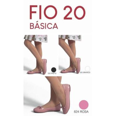 Imagem de Meia Calça Infantil Fio 20 Várias Cores - no-brand, M, Branco