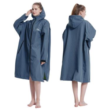 Imagem de Parka de natação Oksun Oversize impermeável à prova de vento, quente, azul marinho, L-XL