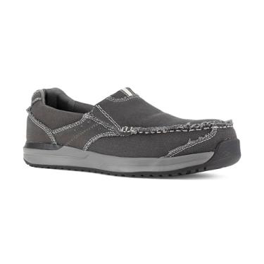 Imagem de Rockport Sapato masculino Langdon Safety Toe Casual Work Slip-On, Carvão, 10.5 Wide