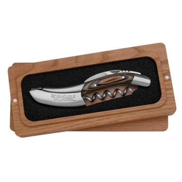 Imagem de Saca-rolhas Laguiole En Aubrac Sommelier Waiter, alça Pakawood, abridor de vinho com cortador de alumínio e abridor de garrafas (Pakawood marrom)