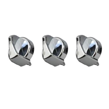 Imagem de Onseeda Botões de controle de ventilador de aquecedor CA cromados adequados para Peterbilt 330 350 357 367 375 378 379 384 386 387 Interruptor de módulo de controle climático HVAC, 702-5401 121-0001