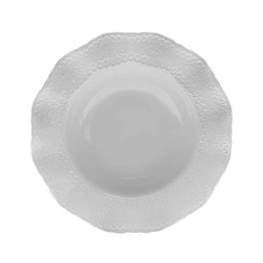 Imagem de Conjunto 6 Pratos Fundos De Porcelana Princess 21cm Lyor Branco Único