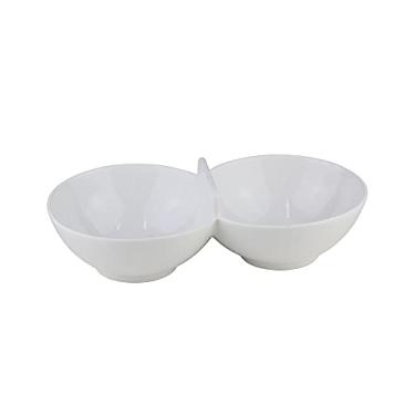 Imagem de Petisqueira C/2 Divisórias De Porcelana Toledo Branca 20x10, 5x6, 5cm Lyor Branco No Voltagev