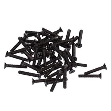 Imagem de Parafuso de contra -balcão de 50pcs M4 A2-70 Com Processo Galvanizado Preto para Manutenção de Reparos, o Conjunto Inclui Parafusos Planos, Balcões Afundados e de contra -escala