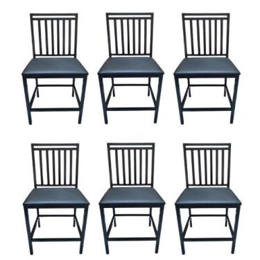 Imagem de Kit 6 Cadeiras Reforçada Para Cozinha E Sala Jantar Liane - MODERNA
