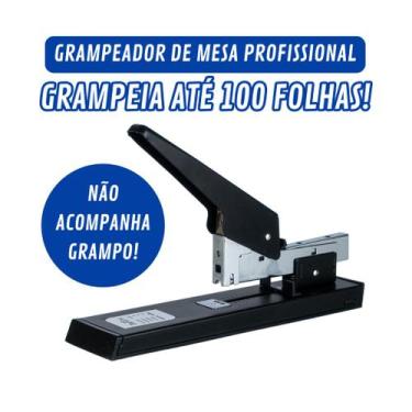Imagem de Kit Grampeador Metal P/ Papel + Grampo Galvanizado Diversos - Geral