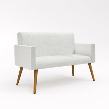 Imagem de Sofá Namoradeira 2 Lugares Luxo Tecido Linho- Balaqui Decor Cor:linho Bege