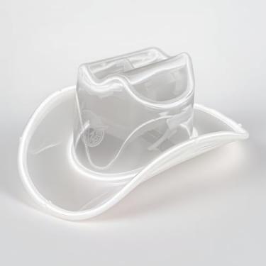 Imagem de Neon Cowboys Mini chapéu de cowgirl, chapéu de cowboy iluminado para aniversários, animais de estimação, raves, festas e festivais, Branco, Adjustable