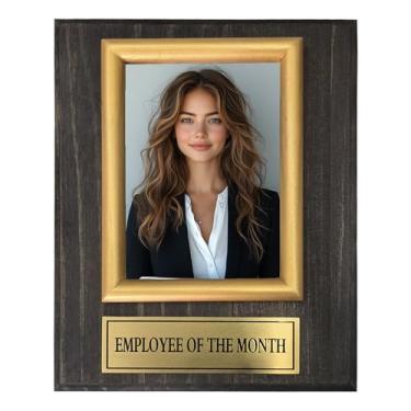 Imagem de Prêmio Employee Of the Month Moldura Honor Photo Frame. Placa de 20 x 25 cm comporta uma foto de 10 x 15 cm. Prêmio de agradecimento dos funcionários