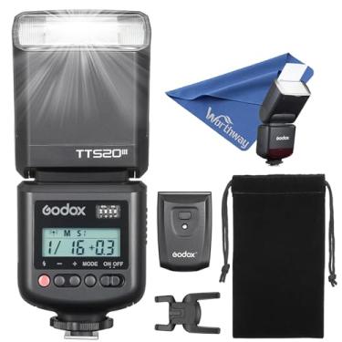 Imagem de GODOX TT520III Flash de câmera Speedlite com transmissor de gatilho sem fio RT, flash sem fio de 433 MHz GN33 S1/S2, controle óptico, para câmeras Canon Sony, Nikon, Fuji, Panasonic, Olympus, DSLR com