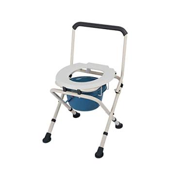 Imagem de Cadeira dobrável para banheiro/chuveiro, cadeira dobrável de cabeceira, cadeira de chuveiro de banheiro antiderrapante de aço inoxidável, cadeira de banheiro portátil para acampamento, cadeira