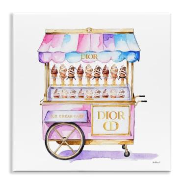 Imagem de Stupell Industries Design de arte de parede de sorvete pastel Glam por Amanda Greenwood, 30,5 x 30,5 cm