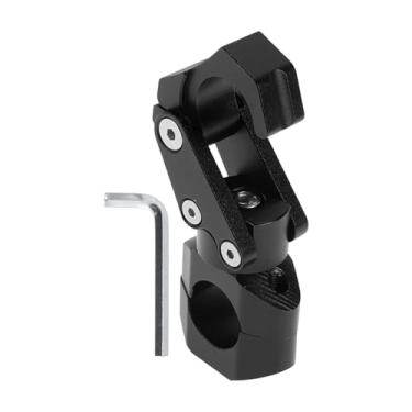 Imagem de Motoforti Gancho ajustável para pendurar para motocicleta retangular suporte de mala de capacete de motocicleta para scooters bicicletas liga de alumínio preto 1 conjunto 108 mm