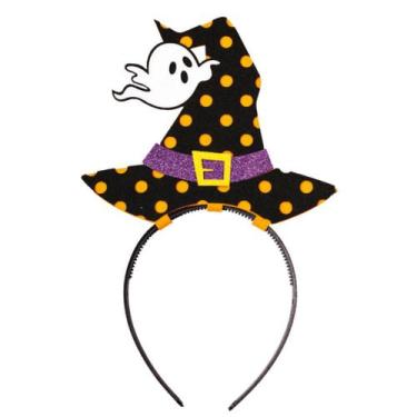 Imagem de Tiara Festa de Halloween Chapéu de Bruxa Poá EVA 1 Uni Vivarte - Inspi