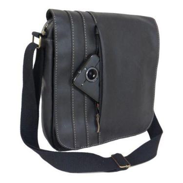 Imagem de Bolsa Carteiro Pasta Tiracolo Masculino Feminino Couro Sint - CDP, Pre