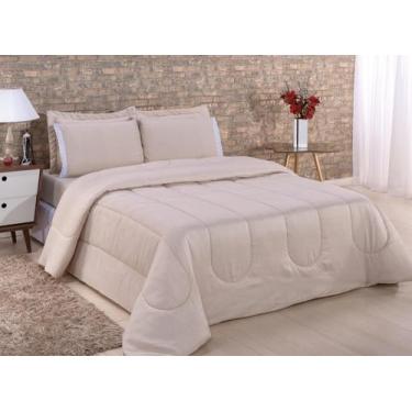 Imagem de Kit Edredom Queen Aconchego 6 Peças Microfibra - Cortinas Ibitinga, Ca