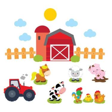 Imagem de Adesivo de Parede Infantil Fazenda Feliz - Quartinhos