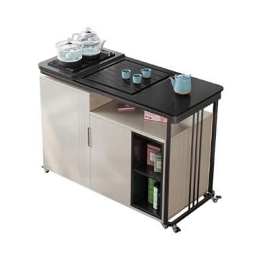 Imagem de Mesas centrais para sala de estar, mesa lateral móvel, carrinho de chá, sala de estar, sofá, aparador, mesa de chá, mesa de chá integrada, recarrega automaticamente a água e desliga automaticamente