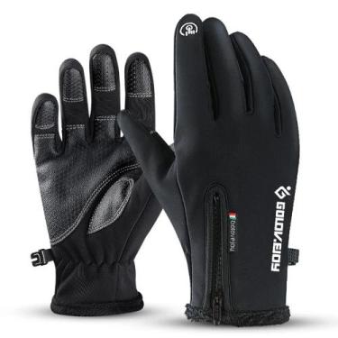 Imagem de Luvas de Inverno para Motocicleta - Forro de Lã Térmica, à Prova d'Águ