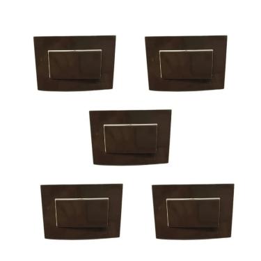 Imagem de 05 Pc Interruptor Simples P/moveis Margirius Marrom 10a 250v