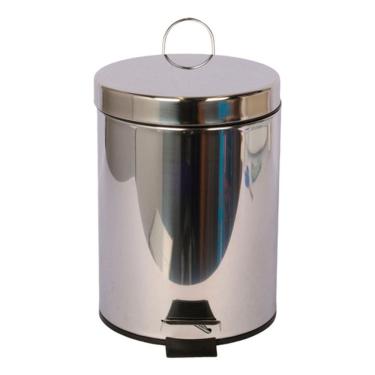 Imagem de Lixeira Cinza E Preta Inox 3 Litros Casablanca Essential