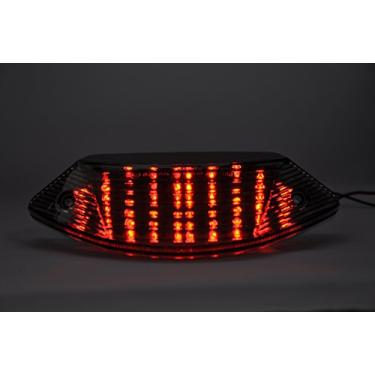 Imagem de Topzone Luzes traseiras de LED para motocicleta com luz traseira de freio com indicadores de luz de seta integrados para Honda 02-07 599/919 03-06 CB600/CB900 HORNET