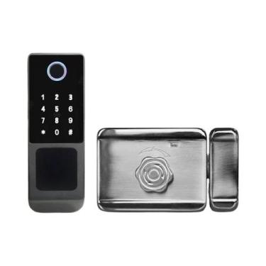 Imagem de Fechadura Inteligente Para Porta Com Impressão Digital Tuya Wifi IP66 