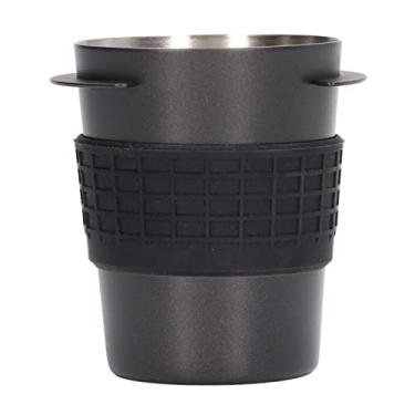 Imagem de Copo Doseador de café, Aço Inoxidável 58 Mm Copo de Recepção de pó de café Alça de Capacidade de 120 Ml Moedor de Recepção de pó de café Com Anel de Silicone Usando Com Máquina