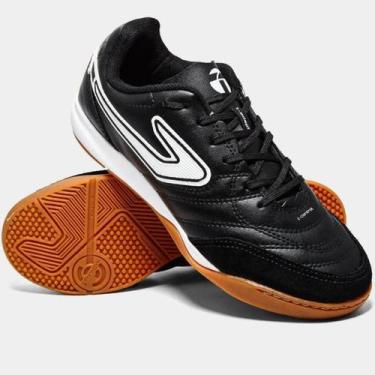 Imagem de Chuteira Futsal Topper Maestro Club V Unissex - Preto e Vermelho, 40