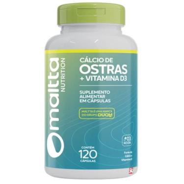 Imagem de Cálcio de ostras vitamina d3 120 cápsulas maltta nutrition