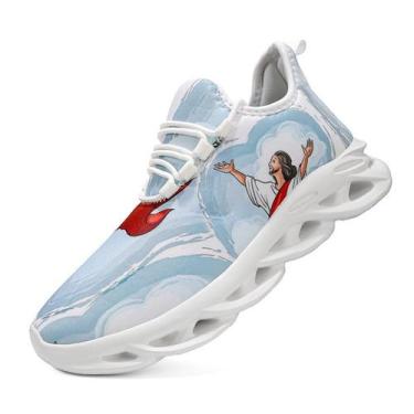 Imagem de Tênis de corrida XKOWUO masculinos Slip On Fashion, azul, tamanho 11