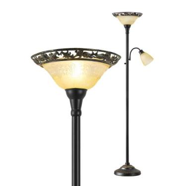 Imagem de Luminária de chão Torchiere Luvkczc 70W para sala de estar com abajur 