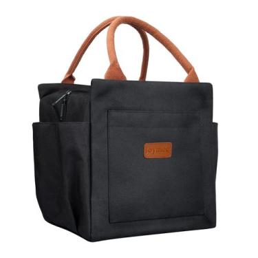 Imagem de Lancheira Joymee isolada reutilizável à prova de vazamentos 10L preta