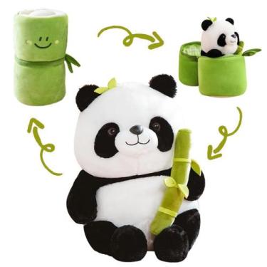Imagem de Brinquedo de pelúcia EASELR WeightedPlush 12 fofos pandas com bambu de