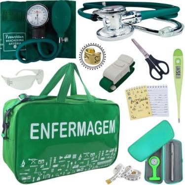 Imagem de Kit Enfermagem Top Cores Premium Completo Estagio - Love Saude, VERDE 