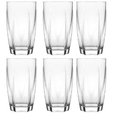 Imagem de Jogo de Copos de Vidro 410ml com 6 Peças Capri Long Drink Nadir Figuei