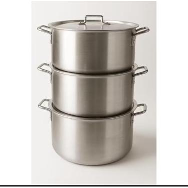 Imagem de Conjunto de Panelas em Alumínio, 3 Peças, 5L/7L/8L, com Tampa