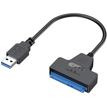 Imagem de SGElectronix Adaptador USB 3.0 para SATA, cabo SATA para USB 3.0, compatível com driver de disco rígido SATA III HDD de 2,5 polegadas, preto