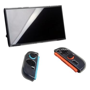 Imagem de Clear Protective Case for Nintendo Switch 2 (2025), Ergonomic Split Design PC+TPU Grip Cover Compatible with Switch 2 Console and JoyCon Shock-Resistant