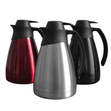 Imagem de Garrafa Térmica Bule Inox 1 Litro Garantia 5 Anos - Sanremo, Inox