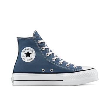 Imagem de Converse Tênis feminino Chuck Taylor All Star Lift Platform-Hi, Slacker azul/branco/preto, 40