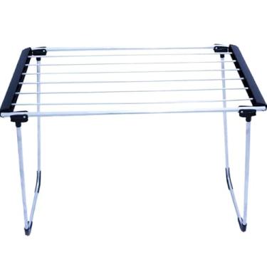 Imagem de Varal De Chão Dobrável Aluminio Não Enferruja Prismatic Cor Alumínio