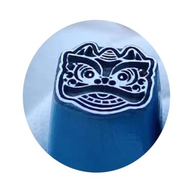 Imagem de Metal stamping Ferramenta de estampagem de metal em aço carbono com padrão de tigre, moldes de escultura de carimbo de aço de 6 mm, 8 mm e 10 mm(8mm)