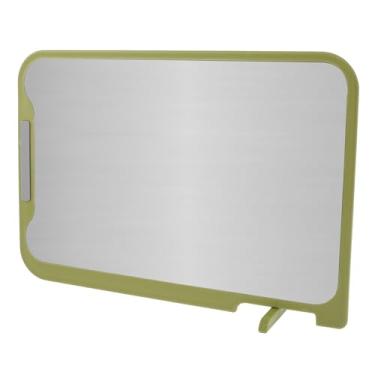 Imagem de HSHGZSR Tábua de corte de aço inoxidável, tábua de cortar dupla face, tábua de cortar de grau alimentício, tábuas de cortar que economizam espaço, tábuas de corte fáceis de limpar e armazenar, para