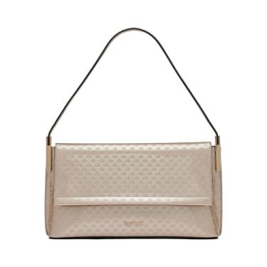 Imagem de Calvin Klein Bolsa de ombro Verne Flap Demi, relevo de patente de vison prateado, tamanho único