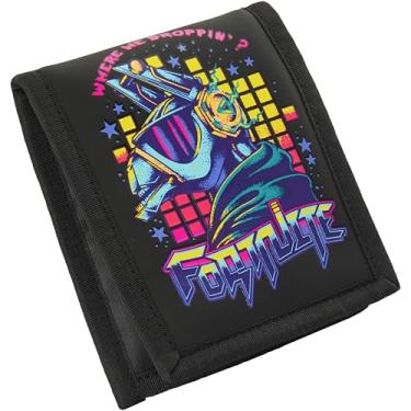 Imagem de Fortnite Carteira para meninos, adolescentes, carteira infantil fina e dobrável com 4 compartimentos para cartão e bolso para dinheiro, pequena bolsa de moedas de viagem, presentes para meninos