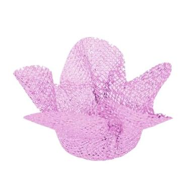 Imagem de Lindas embalagens de doces, 25 papéis de embrulho simples com flores únicas, biombos escoceses, casamentos, estreias, festas (COR ROSA)