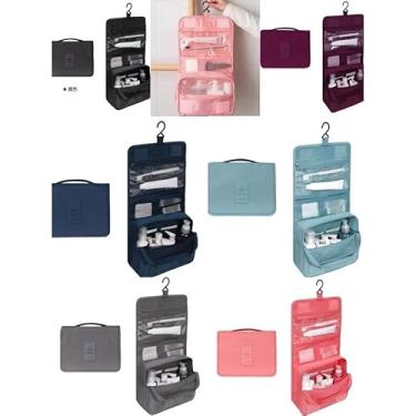 Imagem de Necessaire Bolsa masculino feminina de Viagem Organizador de Objetos de Higiene Pessoal Com Divisória