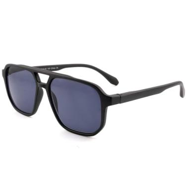 Imagem de SOPHILY Óculos de sol Square Reader para homens e mulheres, lente dupla, piloto, lentes completas, óculos de leitura UV400, para dirigir ao ar livre, armação preta + lente cinza, + 3,50